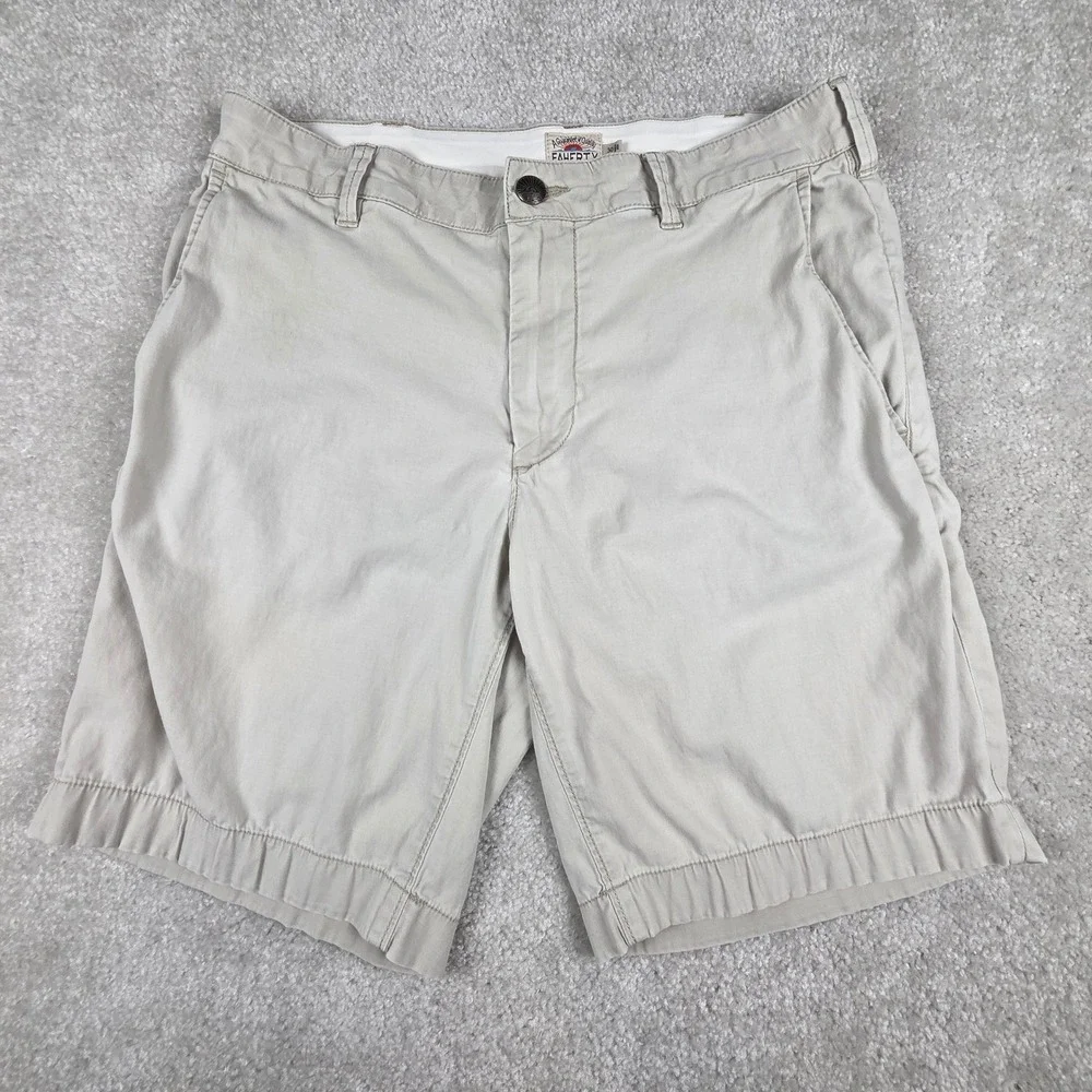 Faherty Island Life‎ Shorts Mens 30 Beige 9 In Organic Cotton Chino Preppy